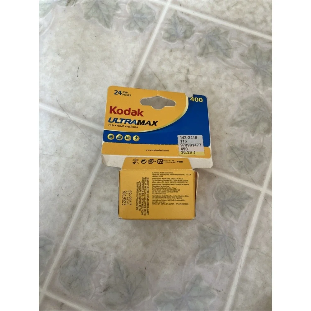Kodak UltraMax 400 Film, 1 Roll, 24‎ Exposures - New & Sealed, USA 09/2017